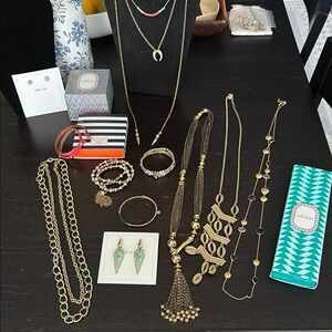 Stella & Dot Gold and Black Necklace Collection